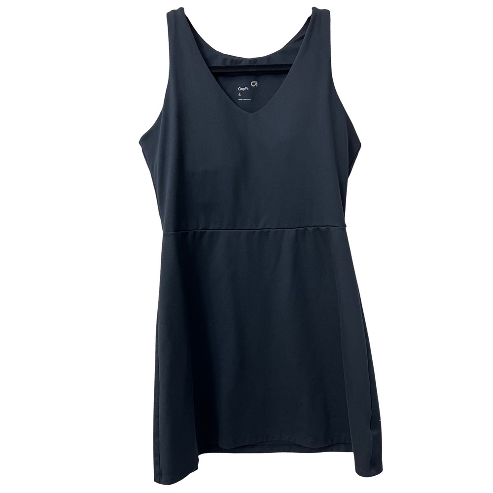 GapFit Womens Black V-Neck Racerback Active Tennis Exercise Dress Size S